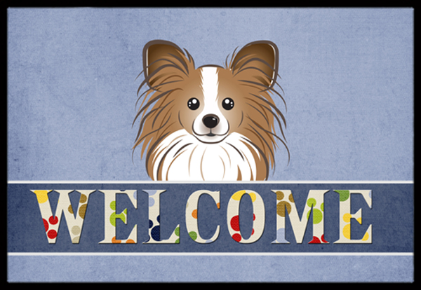 BB1434MAT Papillon Welcome Indoor & Outdoor Mat- 18 x 27 in.
