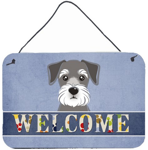 Schnauzer Welcome Wall and Door Hanging Prints