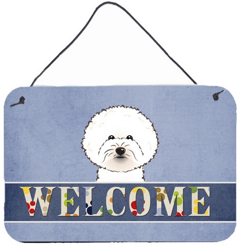 Bichon Frise Welcome Wall and Door Hanging Prints