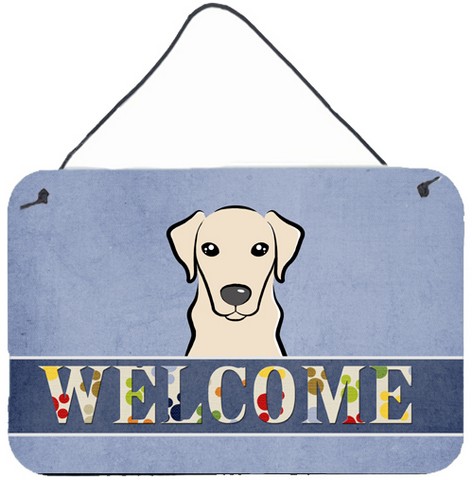 Yellow Labrador Welcome Wall and Door Hanging Prints
