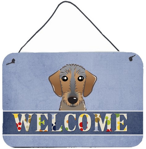 Wirehaired Dachshund Welcome Wall and Door Hanging Prints