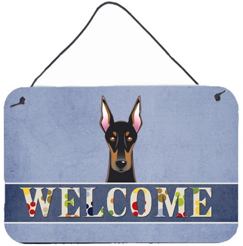 Doberman Welcome Wall and Door Hanging Prints