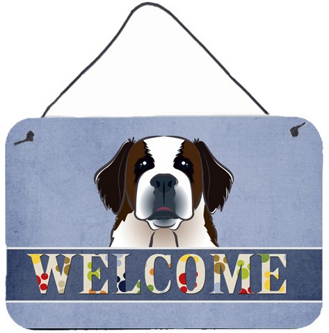Saint Bernard Welcome Wall and Door Hanging Prints