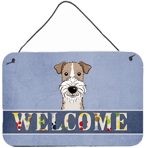 Wire Haired Fox Terrier Welcome Wall and Door Hanging Prints