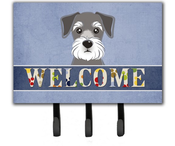 Schnauzer Welcome Leash & Key Holder