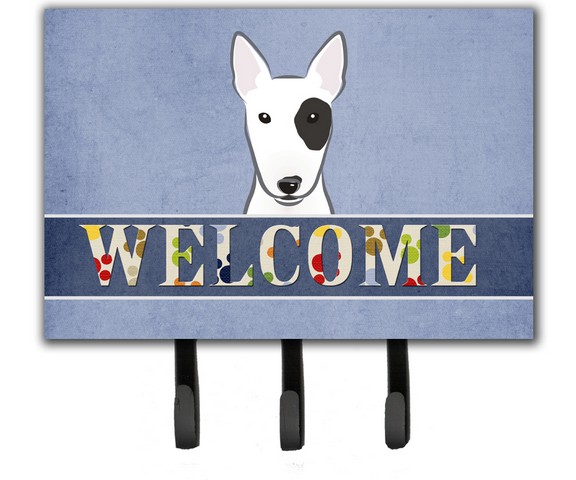 Bull Terrier Welcome Leash & Key Holder