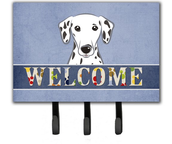 BB1396TH68 Dalmatian Welcome Leash & Key Holder