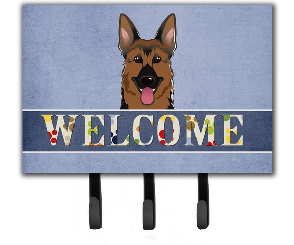 BB1397TH68 German Shepherd Welcome Leash & Key Holder