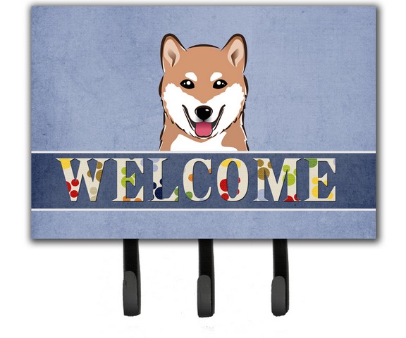 Shiba Inu Welcome Leash & Key Holder