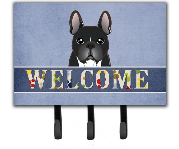 BB1413TH68 French Bulldog Welcome Leash & Key Holder