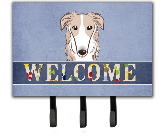 BB1414TH68 Borzoi Welcome Leash & Key Holder