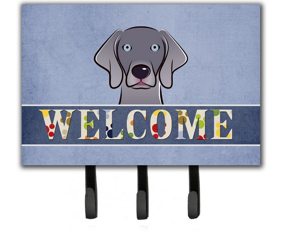 BB1417TH68 Weimaraner Welcome Leash & Key Holder