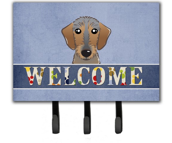 BB1419TH68 Wirehaired Dachshund Welcome Leash & Key Holder