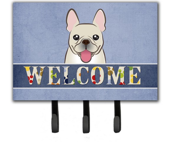 BB1424TH68 French Bulldog Welcome Leash & Key Holder