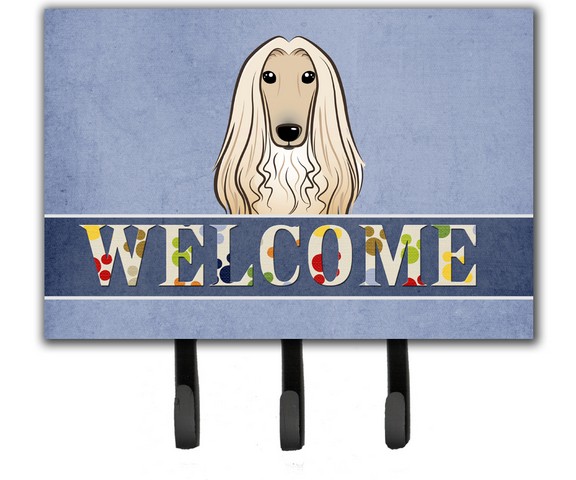 Afghan Hound Welcome Leash & Key Holder