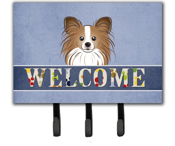 BB1434TH68 Papillon Welcome Leash & Key Holder
