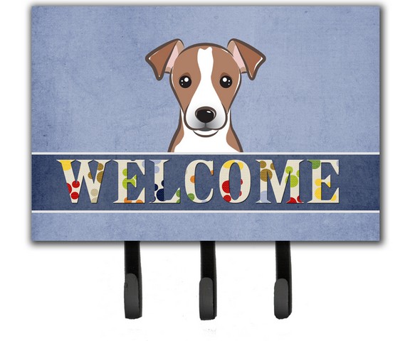 Jack Russell Terrier Welcome Leash and Key Holder