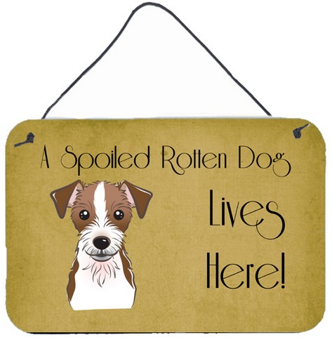 Jack Russell Terrier Spoiled Dog Lives Here Wall and Door Hanging Prints