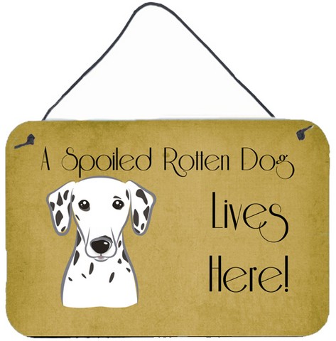 Dalmatian Spoiled Dog Lives Here Wall and Door Hanging Prints