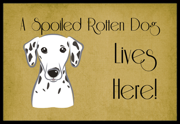 Dalmatian Spoiled Dog Lives Here Indoor & Outdoor Mat