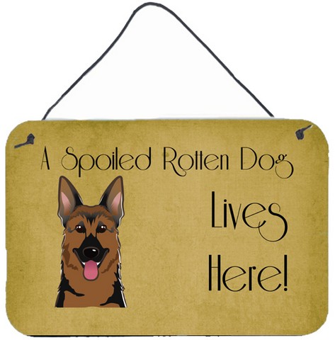 German Shepherd Spoiled Dog Lives Here Wall and Door Hanging Prints