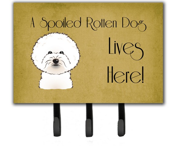 Bichon Frise Spoiled Dog Lives Here Leash and Key Holder