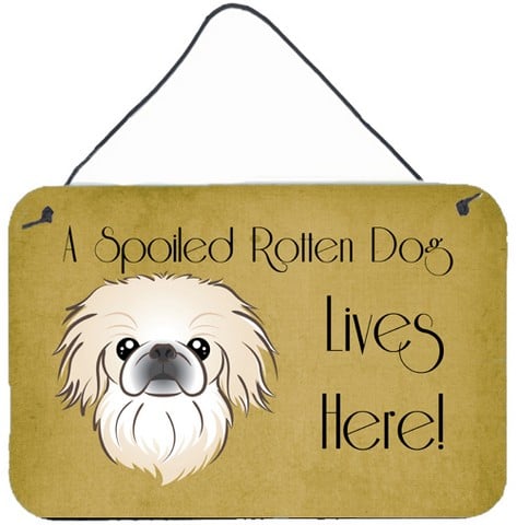 Pekingese Spoiled Dog Lives Here Wall and Door Hanging Prints