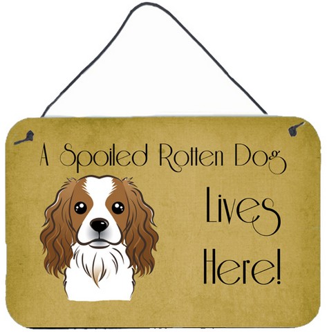 Cavalier Spaniel Spoiled Dog Lives Here Wall and Door Hanging Prints