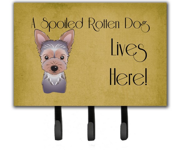 Yorkie Puppy Spoiled Dog Lives Here Leash & Key Holder