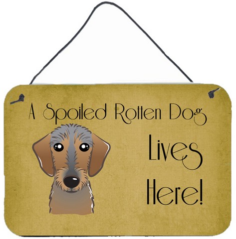 Wirehaired Dachshund Spoiled Dog Lives Here Wall and Door Hanging Prints