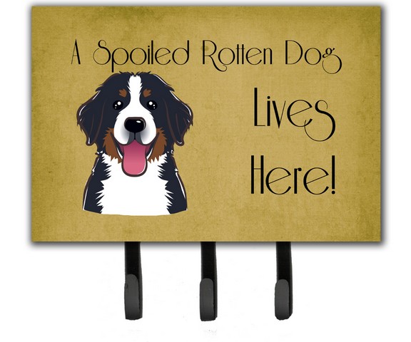 Bernese Mountain Dog Spoiled Dog Lives Here Leash & Key Holder