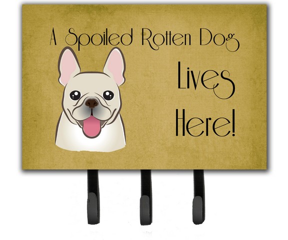 French Bulldog Spoiled Dog Lives Here Leash & Key Holder