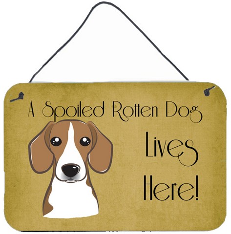 Beagle Spoiled Dog Lives Here Wall and Door Hanging Prints