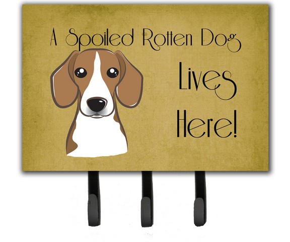 Beagle Spoiled Dog Lives Here Leash & Key Holder