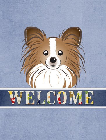 Papillon Welcome Flag Garden Size