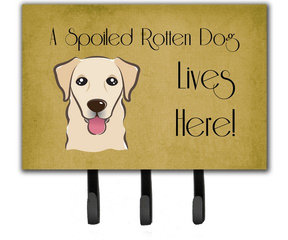 Golden Retriever Spoiled Dog Lives Here Leash & Key Holder