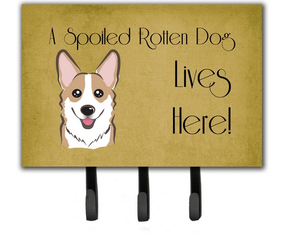 Sable Corgi Spoiled Dog Lives Here Leash & Key Holder