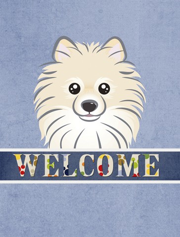 BB1393GF Pomeranian Welcome Flag Garden Size