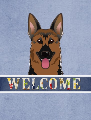 BB1397GF German Shepherd Welcome Flag Garden Size