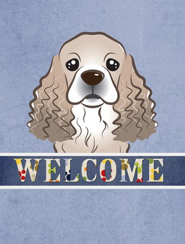 Cocker Spaniel Welcome Flag Garden Size