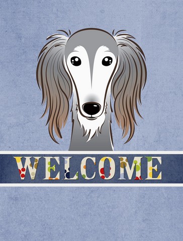 BB1415GF Saluki Welcome Flag Garden Size