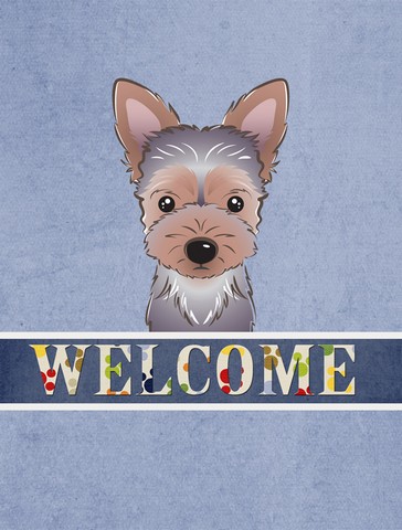 BB1418GF Yorkie Puppy Welcome Flag Garden Size