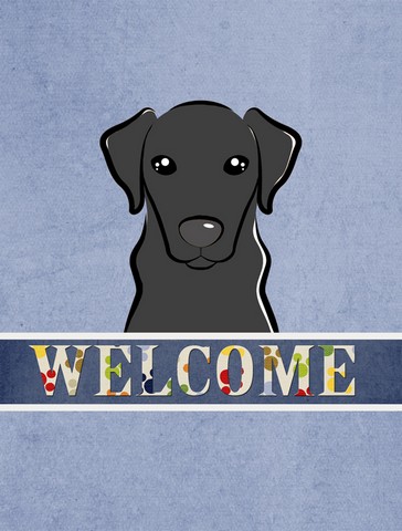 BB1421GF Black Labrador Welcome Flag Garden Size