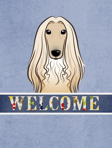 BB1430GF Afghan Hound Welcome Flag Garden Size