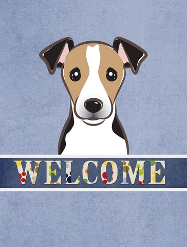 BB1447GF Jack Russell Terrier Welcome Flag Garden Size