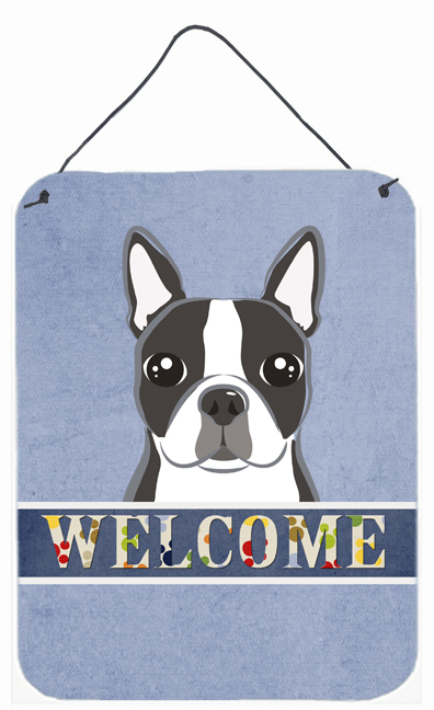 Boston Terrier Welcome Wall and Door Hanging Prints