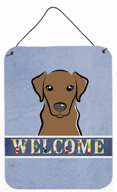 Chocolate Labrador Welcome Wall and Door Hanging Prints