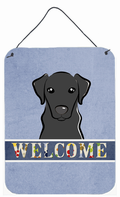 Black Labrador Welcome Wall and Door Hanging Prints