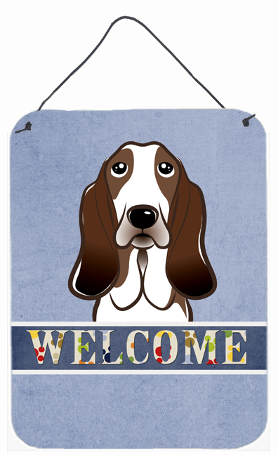Basset Hound Welcome Wall and Door Hanging Prints