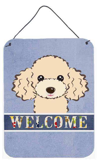 Buff Poodle Welcome Wall and Door Hanging Prints